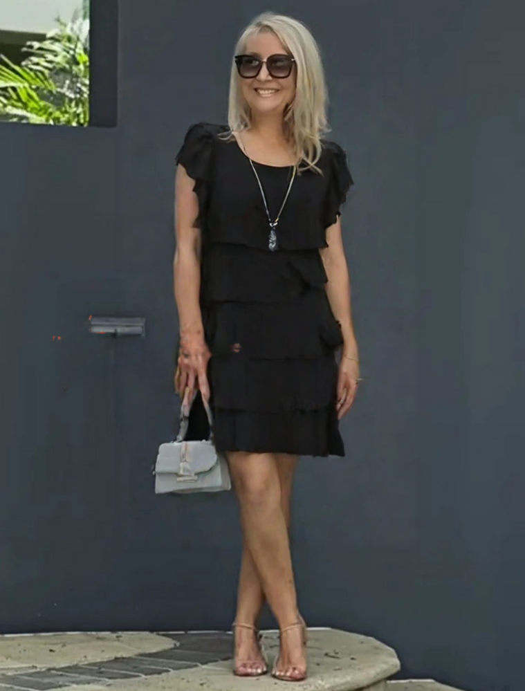 Karen | Women's Layered Short Sleeve Summer Dress