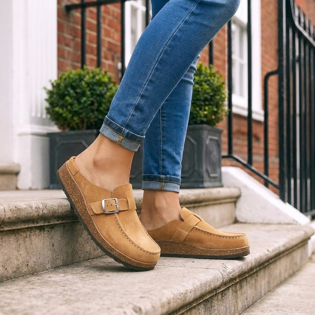 Marlowe | Women's Casual Orthopedic Buckle Slip On Clogs