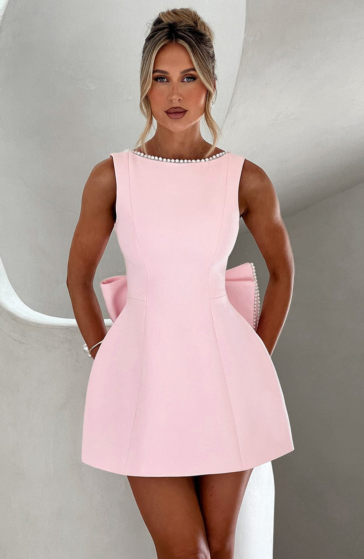 Catherine | Structured Bow Back Mini Dress
