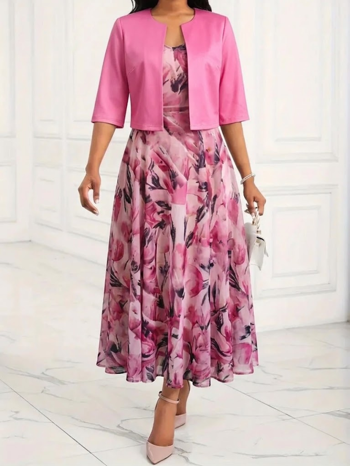 Catherine | Women's Floral Maxi Dress & Jacket Set