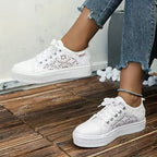 Fiona | Women's Lace Crochet Platform Summer Sneakers
