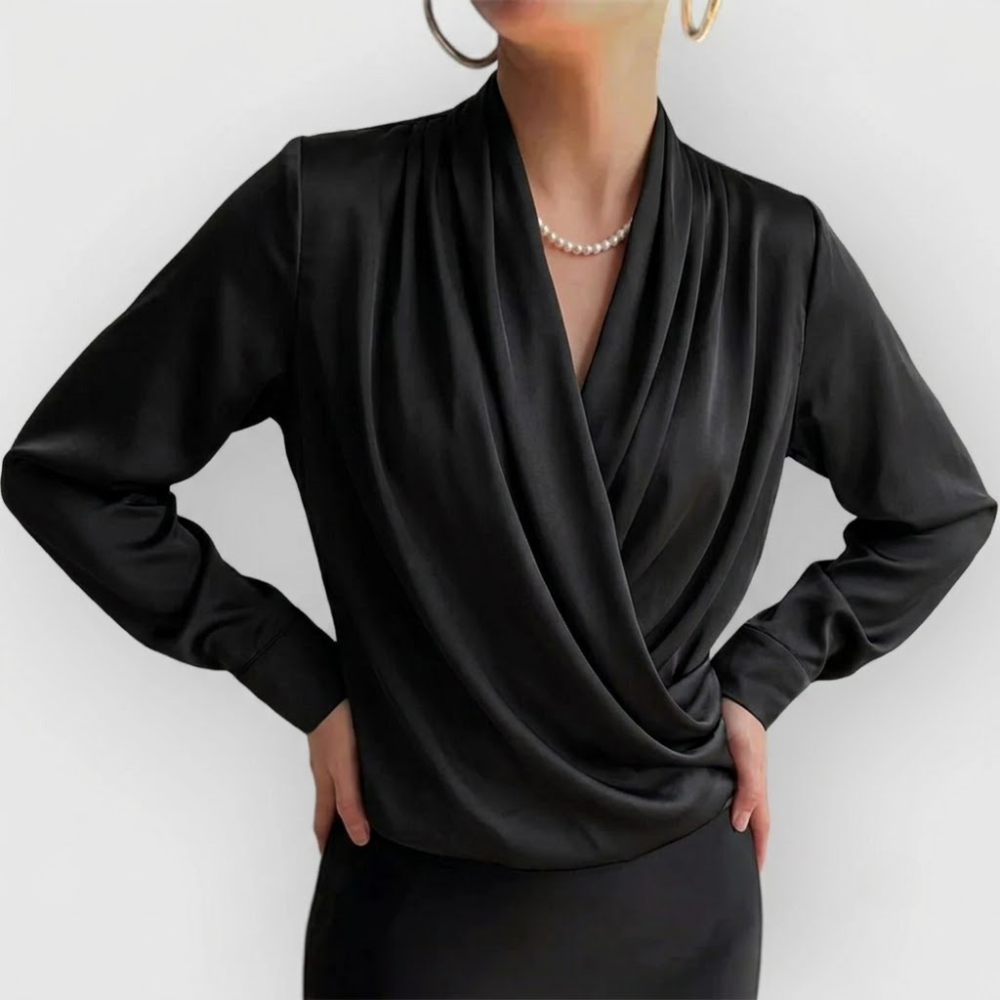 Antonia | Women's Puff Sleeve Wrap Blouse
