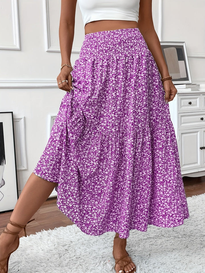 Grace & Jess | Tiered Floral Maxi Skirt