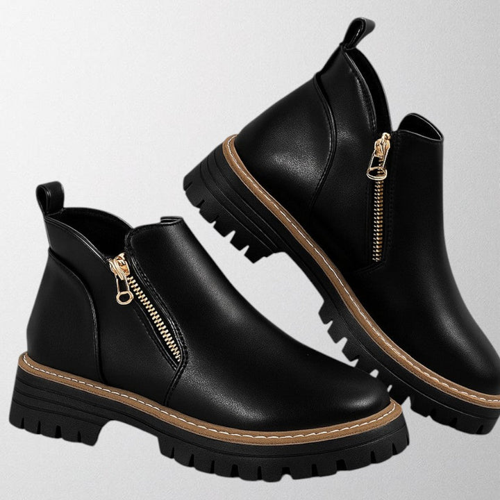 Hannelore | Women's Zip Detail Ankle Boots