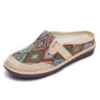 Neraya | Women's Boho Embroidered Slip-On Mule Clogs