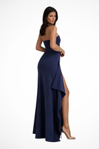 Isadora | Women's Strapless Side Slit Maxi Dress