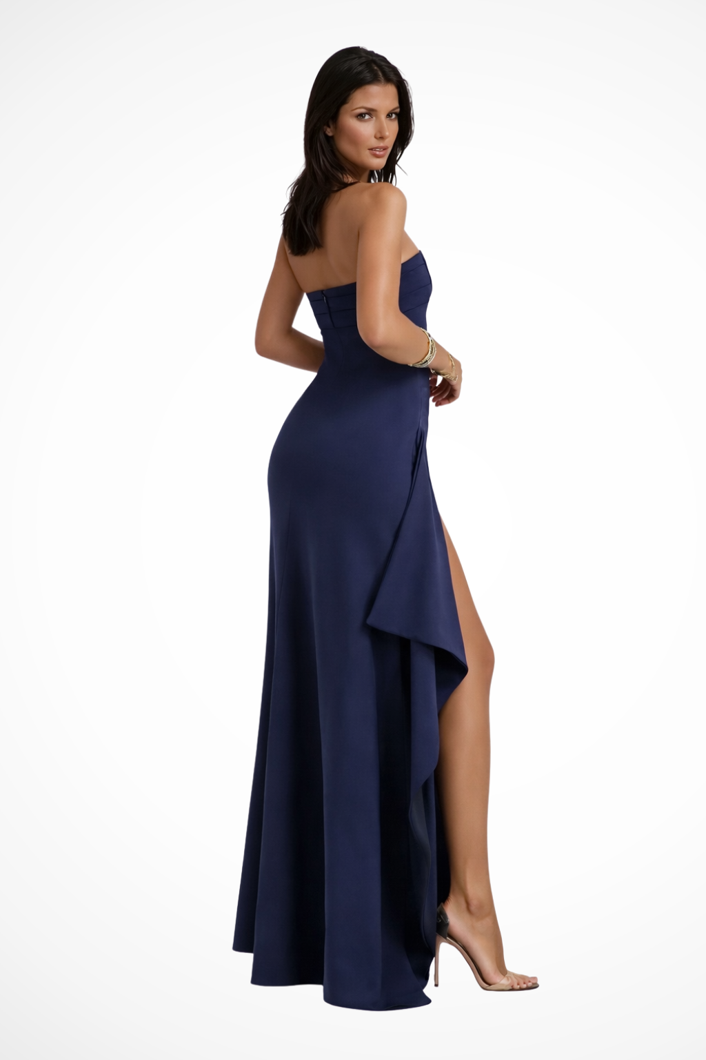 Isadora | Women's Strapless Side Slit Maxi Dress