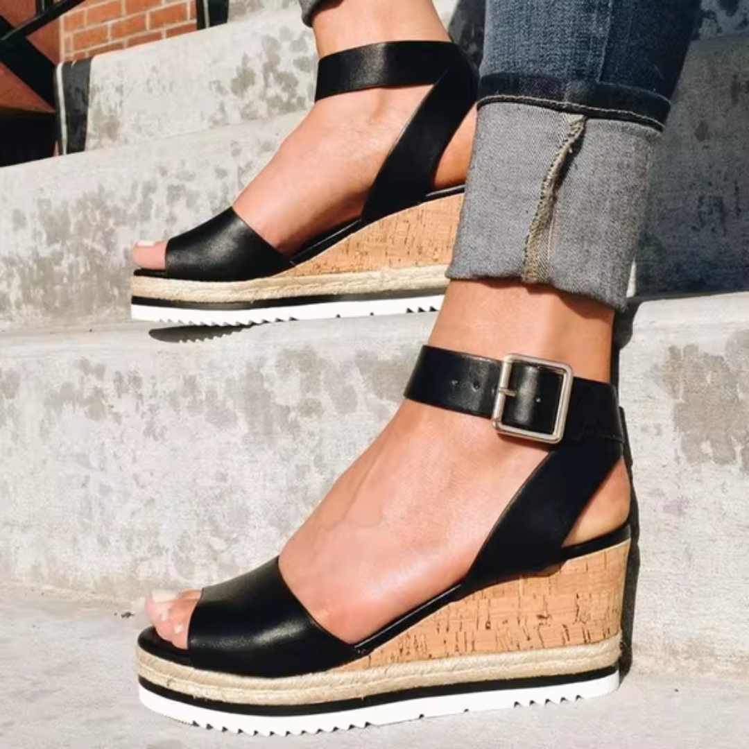 Ghislaine | Women's Ankle Strap Platform Wedge Sandals