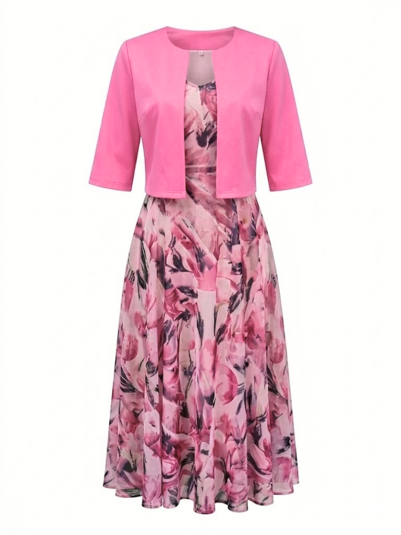 Catherine | Women's Floral Maxi Dress & Jacket Set