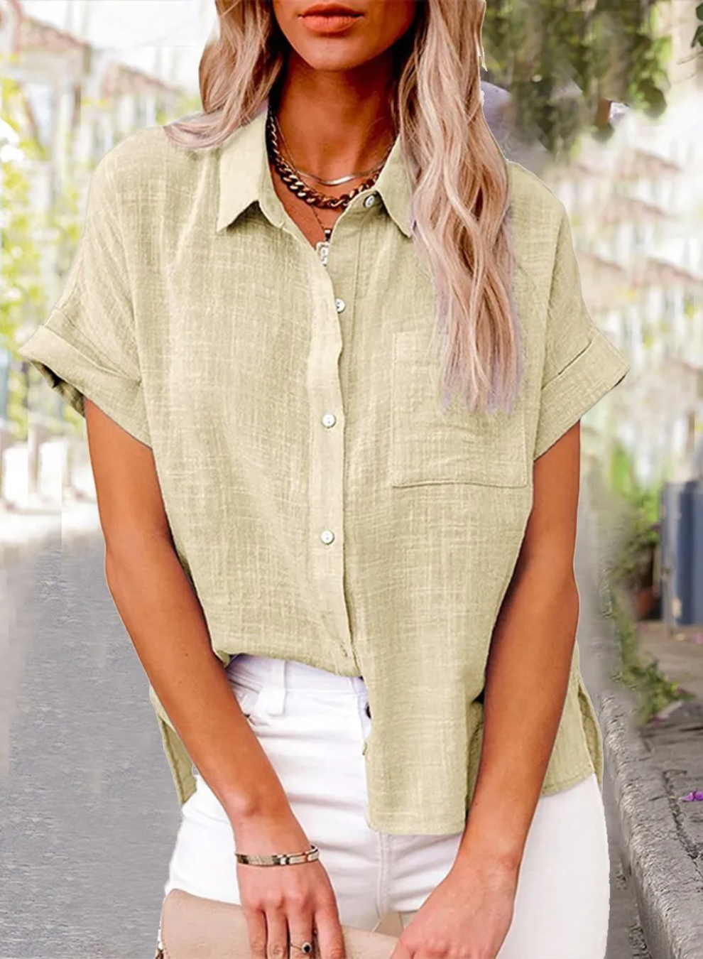 Grace & Jess | TRENDY BUTTON-DOWN SHIRT