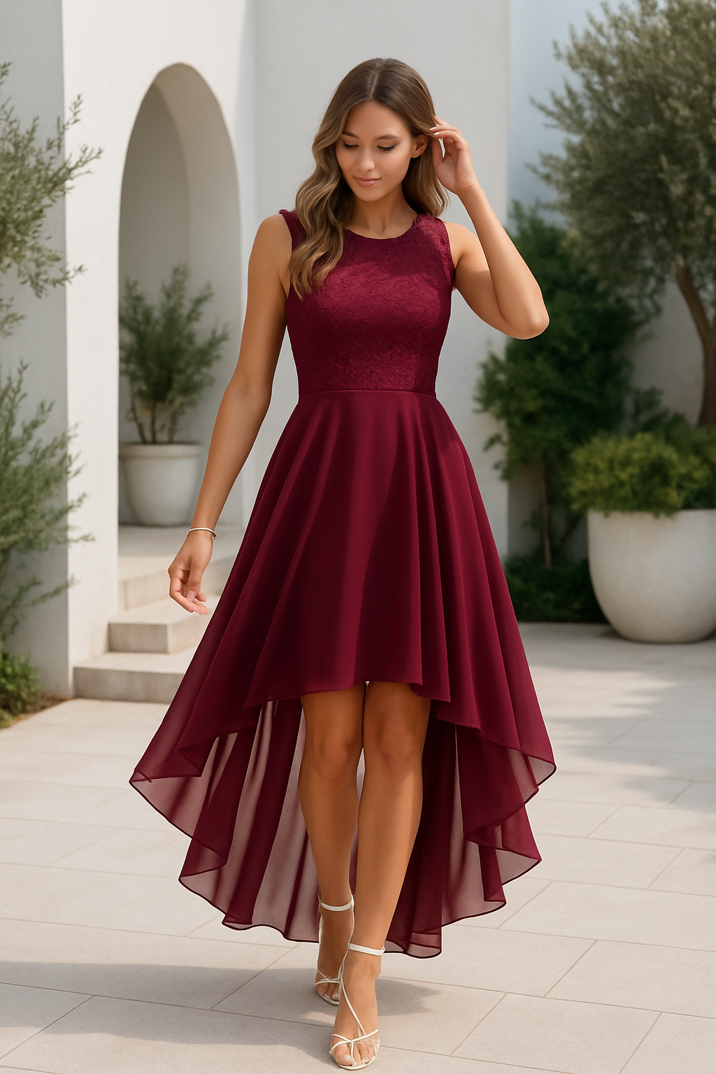 Jenna | Women's High Low Wedding Guest Dress