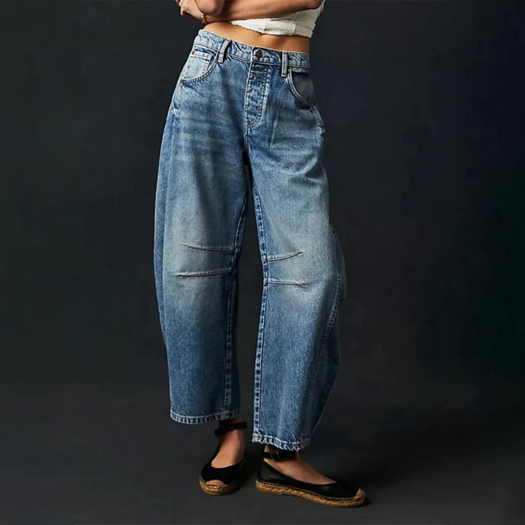 Lumina | Women's High Waist Barrel Leg Jeans