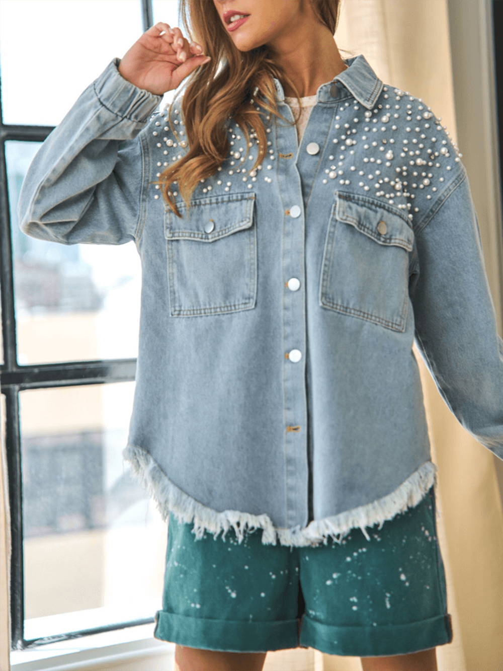 Grace & Jess | Oversized Denim Shacket