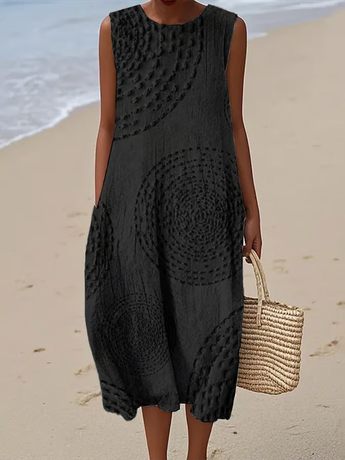 Cove | Women's Textured Sleeveless Beach Midi Dress