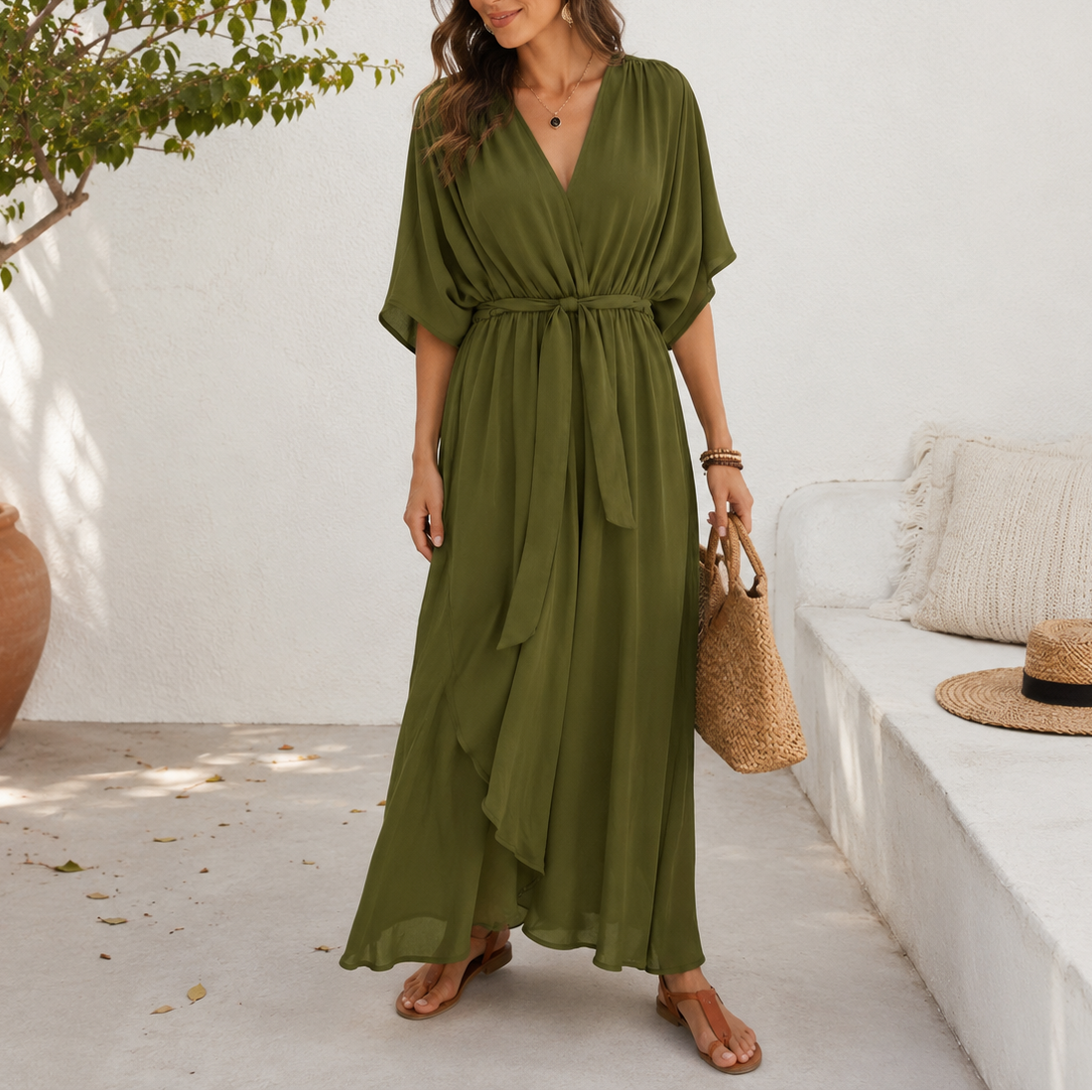 Aveline | Women's Wrap Maxi Summer Holiday Dress