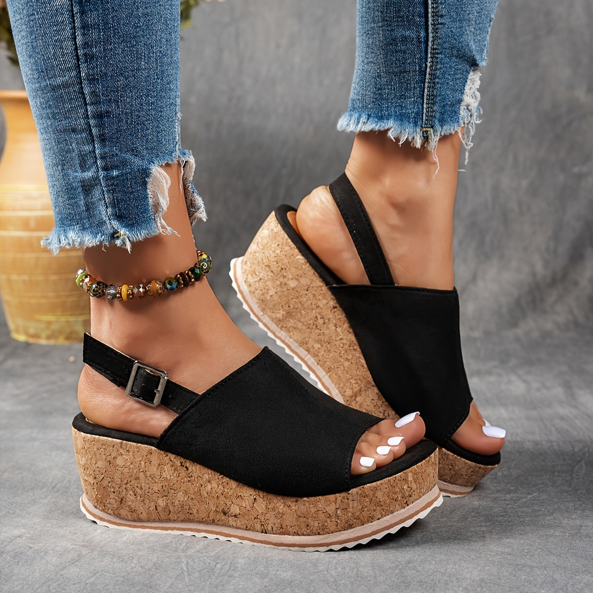 Keiran | Women's Cork Platform Wedge Sandals