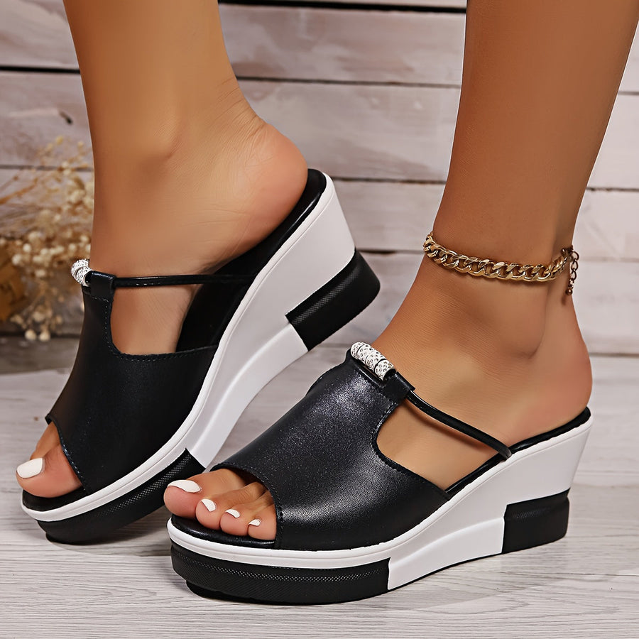 Soren | Women's T-Bar Platform Wedge Sandals