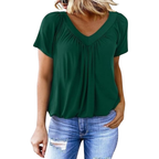 Elowen | Women's Pleated V-Neck Shirt