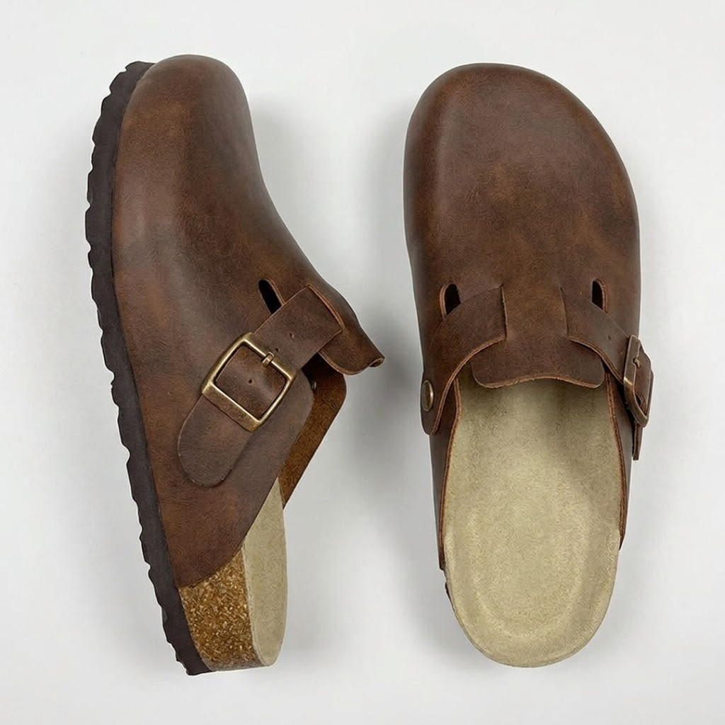 Odette | Women's Casual Slip-On Clogs with Buckle Detail