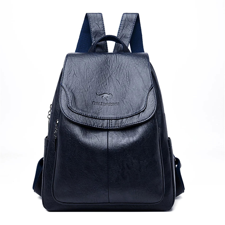 Phoebe | Secure Leather Backpack