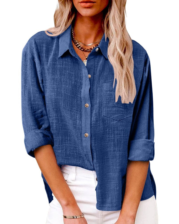 Frida | Women's Relaxed Fit Linen Button-Down Shirt