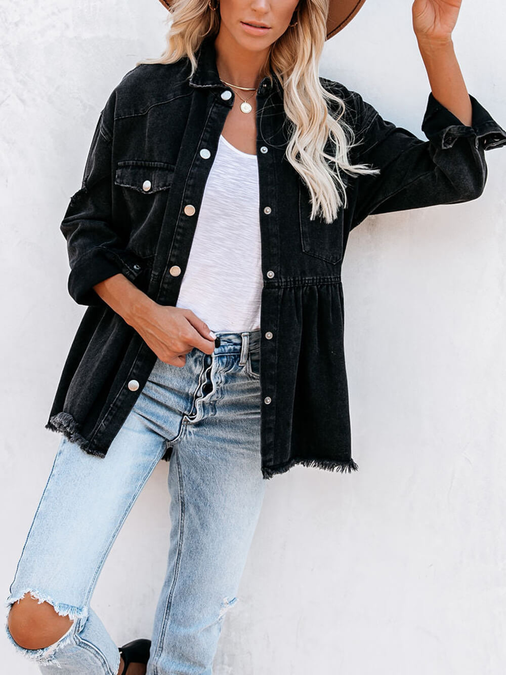 Grace & Jess | Button Down Shirt Jacket