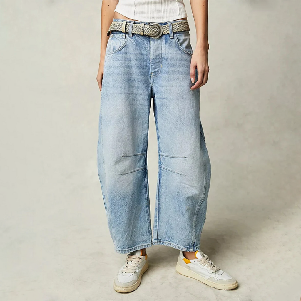 Lumina | Women's High Waist Barrel Leg Jeans