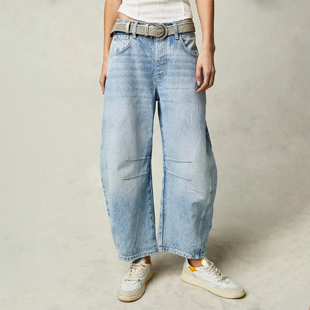 Lumina | Women's High Waist Barrel Leg Jeans