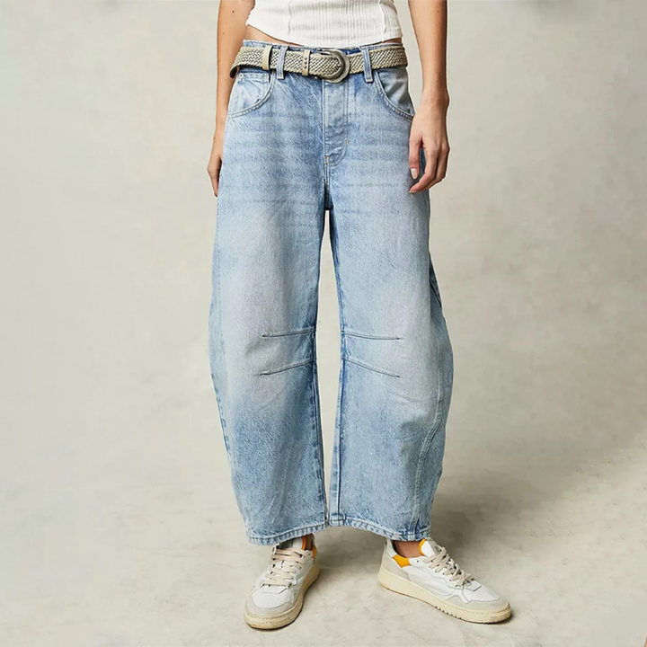 Lumina | Women's High Waist Barrel Leg Jeans