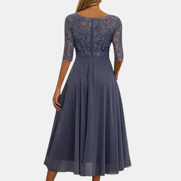 Rhonda | Women's Embroidered Midi Occasion Dress