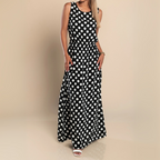 Mireya | Women's Polka Dot Sleeveless Maxi Dress