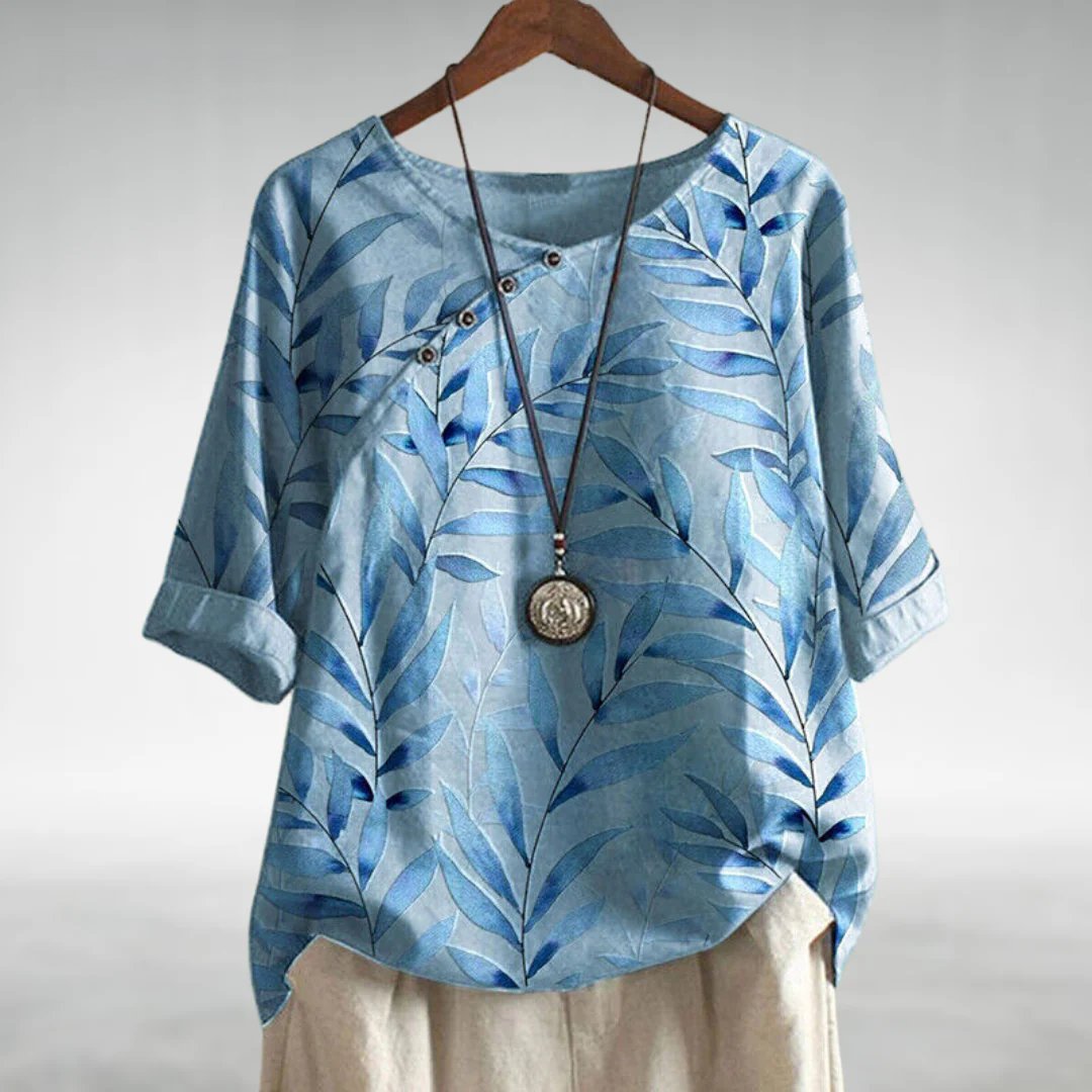 Avery | Women's Casual Floral Leaf Print Summer Shirt
