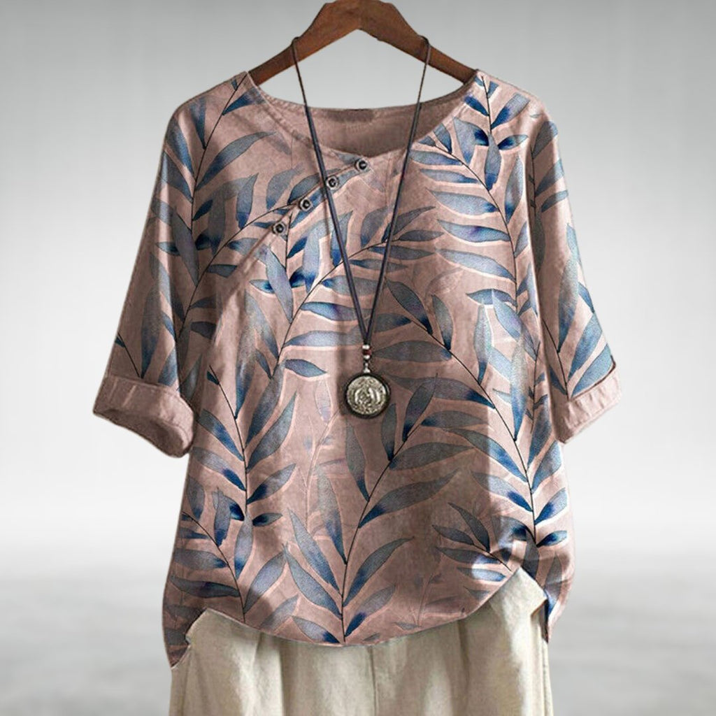 Avery | Women's Casual Floral Leaf Print Summer Shirt