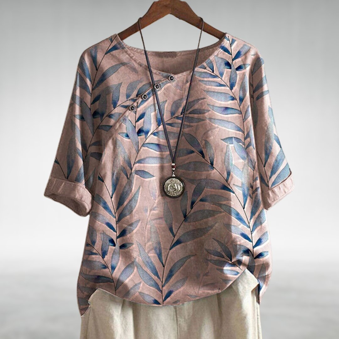 Avery | Women's Casual Floral Leaf Print Summer Shirt