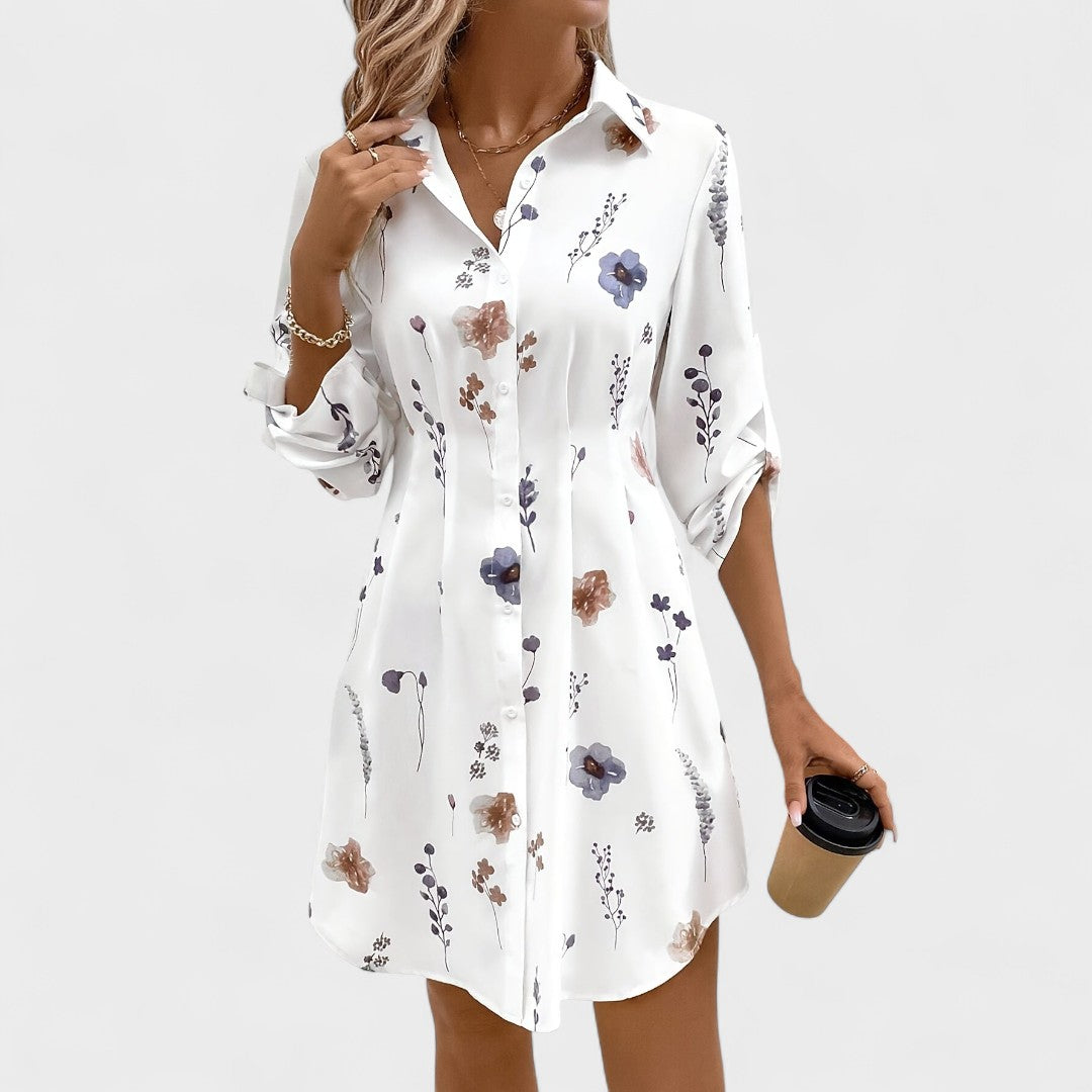 Noémia | Elegant Floral Shirt Dress