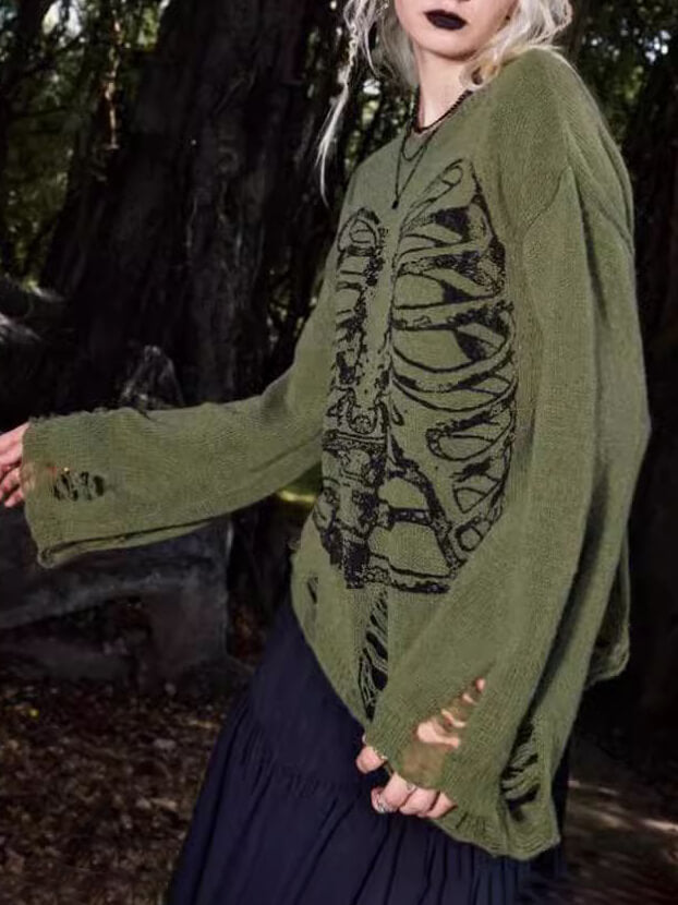 Grace & Jess | Style Ripped Long Sleeve Sweater