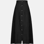 Velisse | Women's Button-Down Crinkle Maxi Skirt