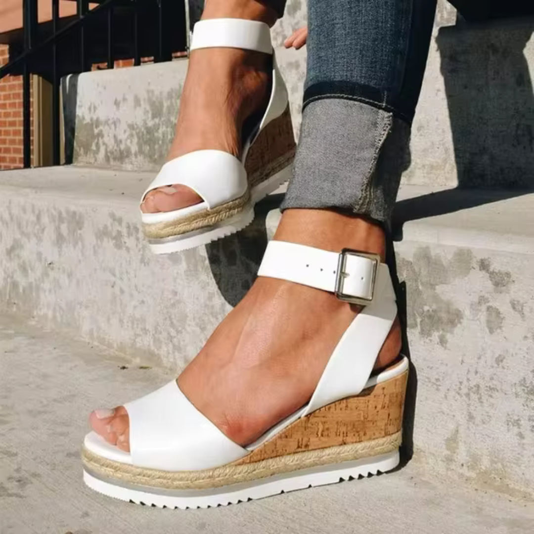 Ghislaine | Women's Ankle Strap Platform Wedge Sandals