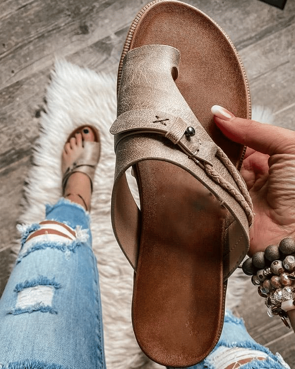 Ismera | Women's Toe Ring Slip-On Boho Summer Slides