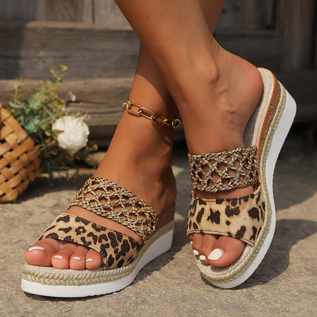 Bodhi | Women's Printed Double Strap Espadrille Platform Sandals