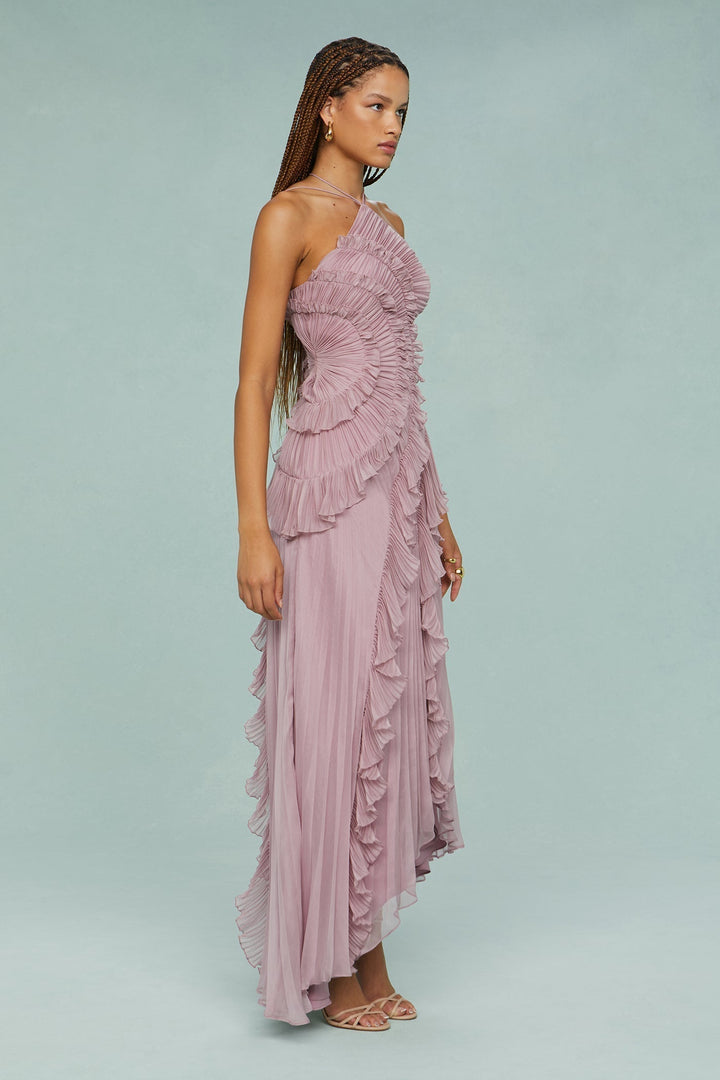 Perdita | Women's Halter Pleated Maxi Dress