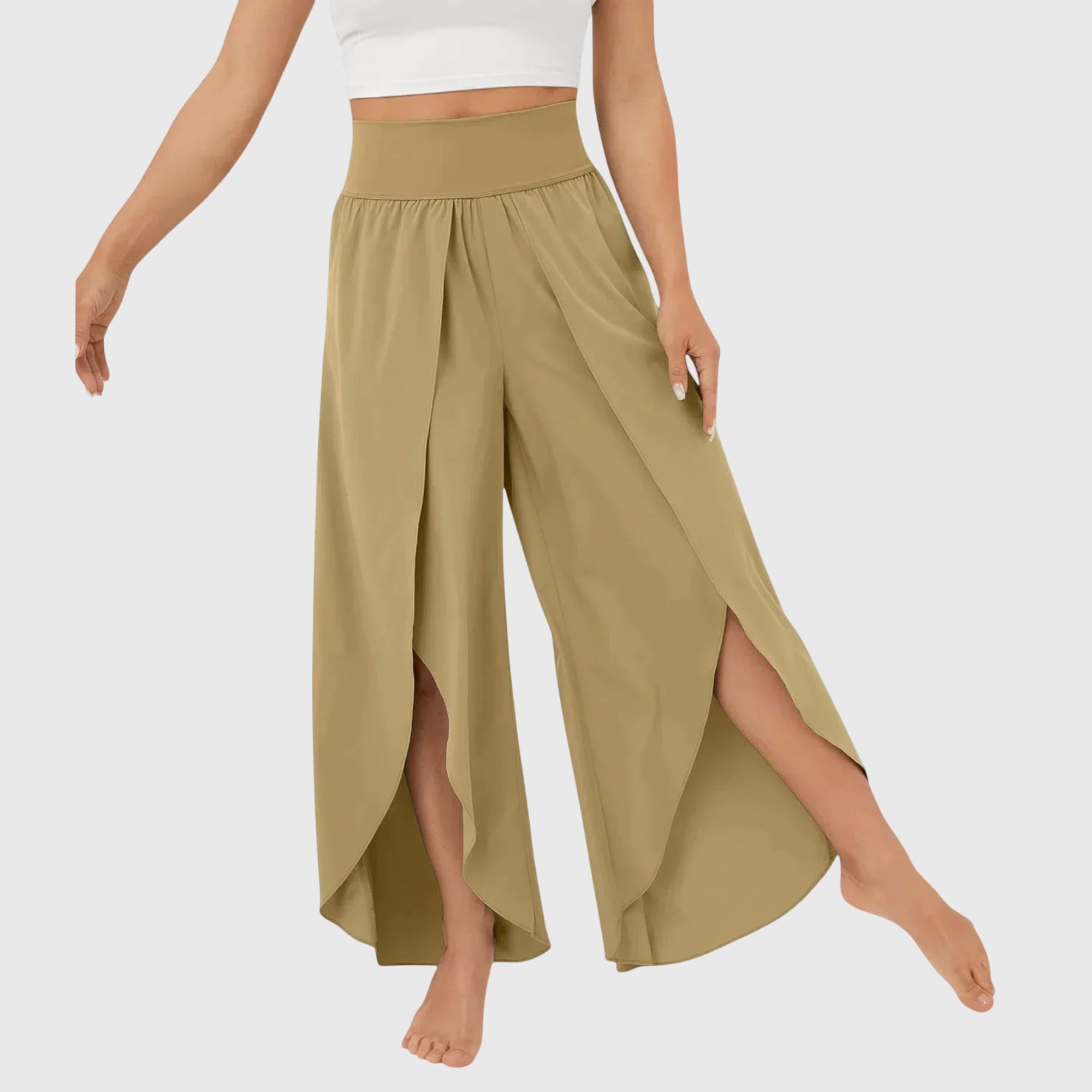 Mirella | Women's Wide Leg Split Hem Pants
