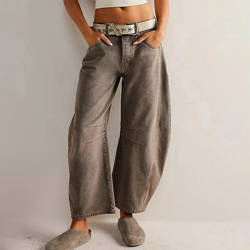 Lumina | Women's High Waist Barrel Leg Jeans