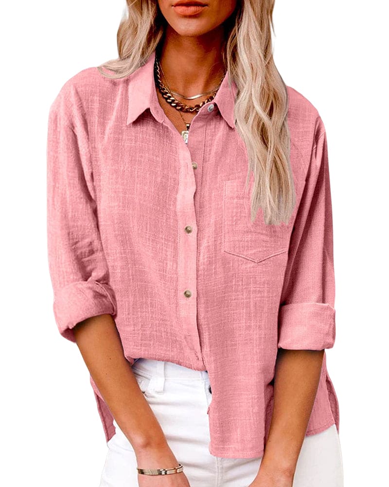 Frida | Women's Relaxed Fit Linen Button-Down Shirt