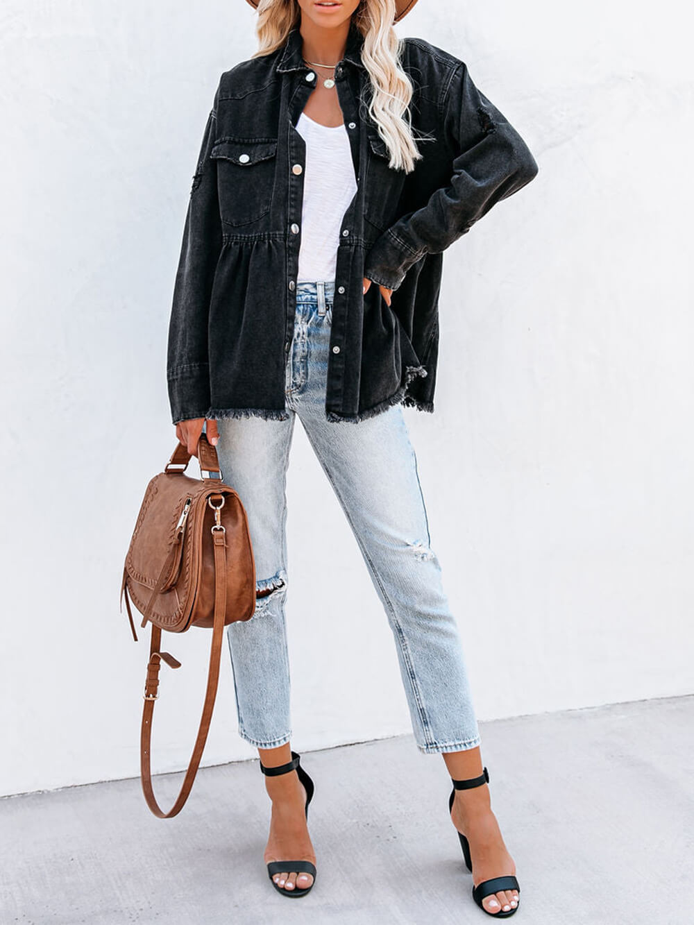 Grace & Jess | Button Down Shirt Jacket