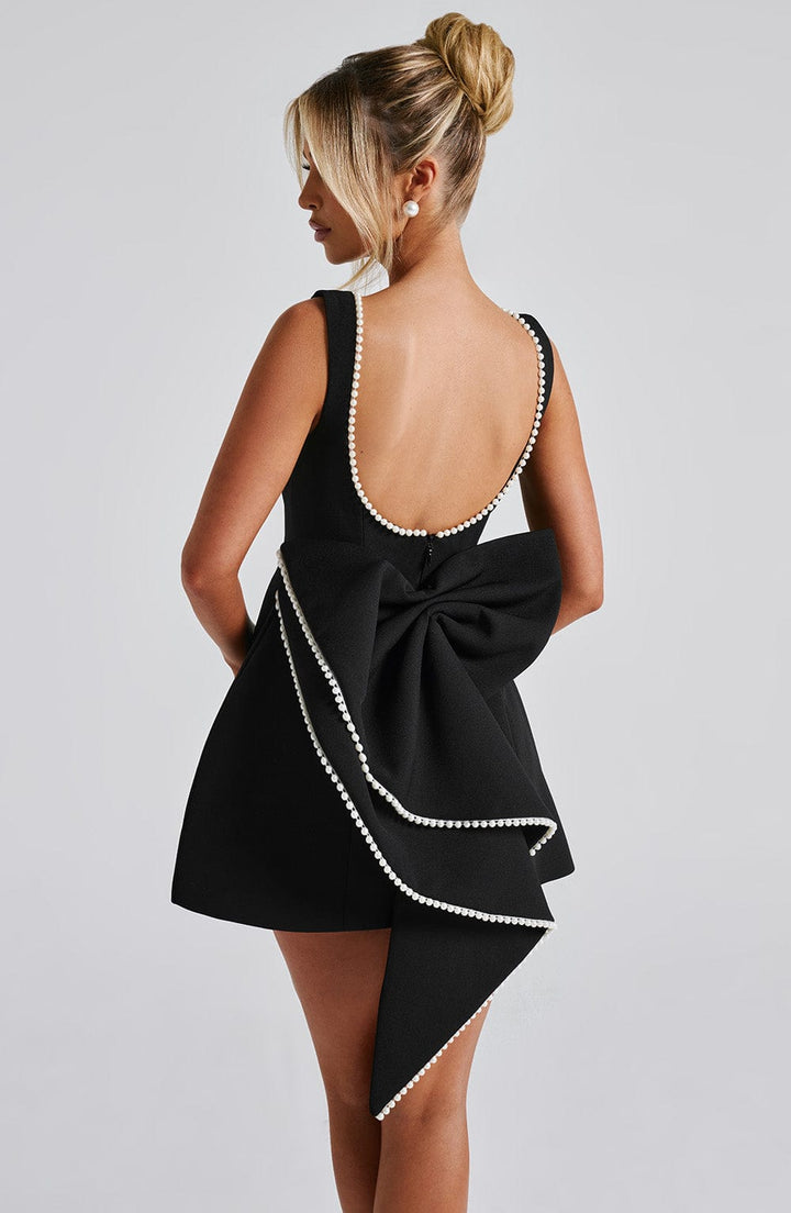 Catherine | Structured Bow Back Mini Dress