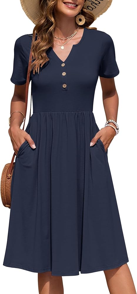 Ninian | Women's Floral Short Sleeve Midi Sundress