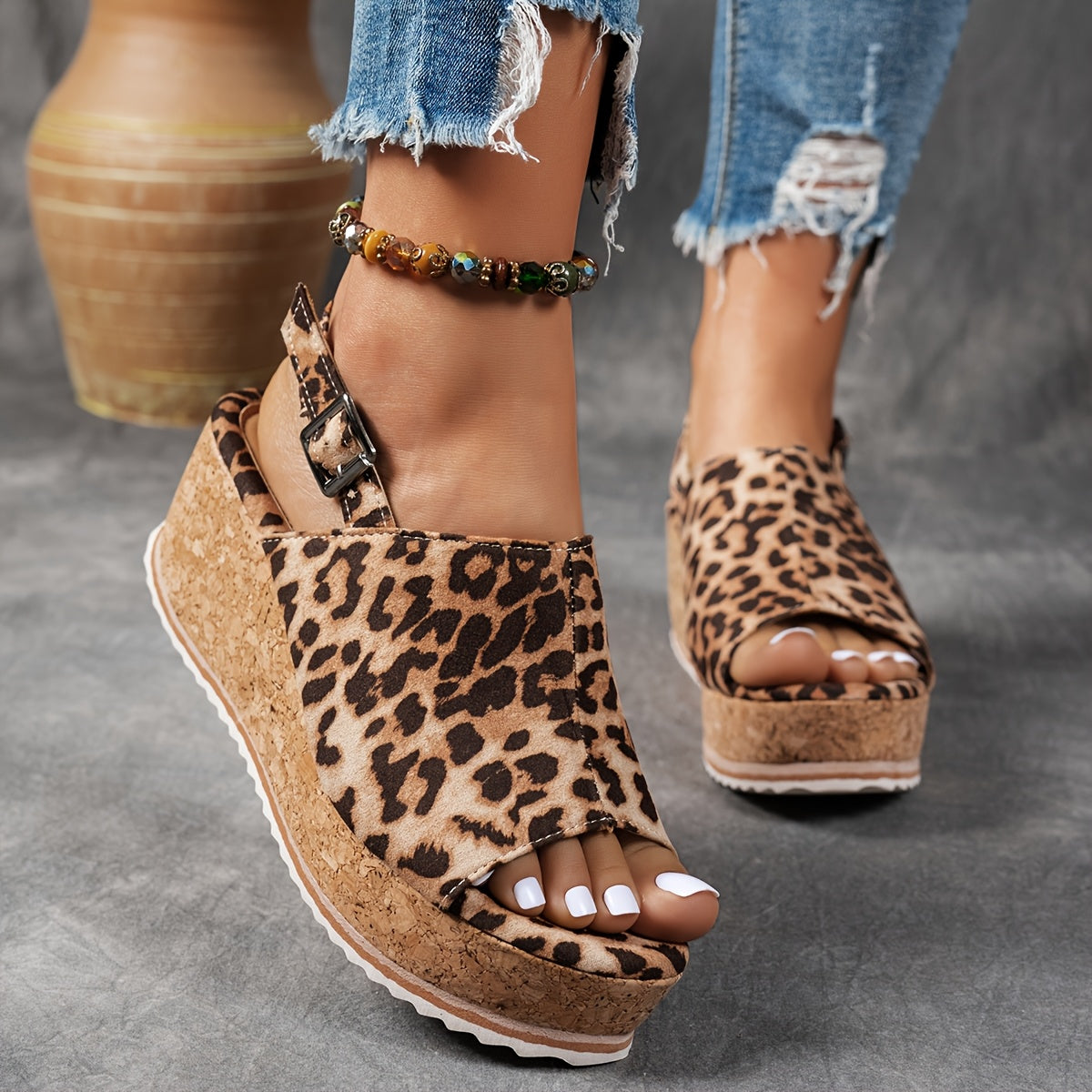 Keiran | Women's Cork Platform Wedge Sandals