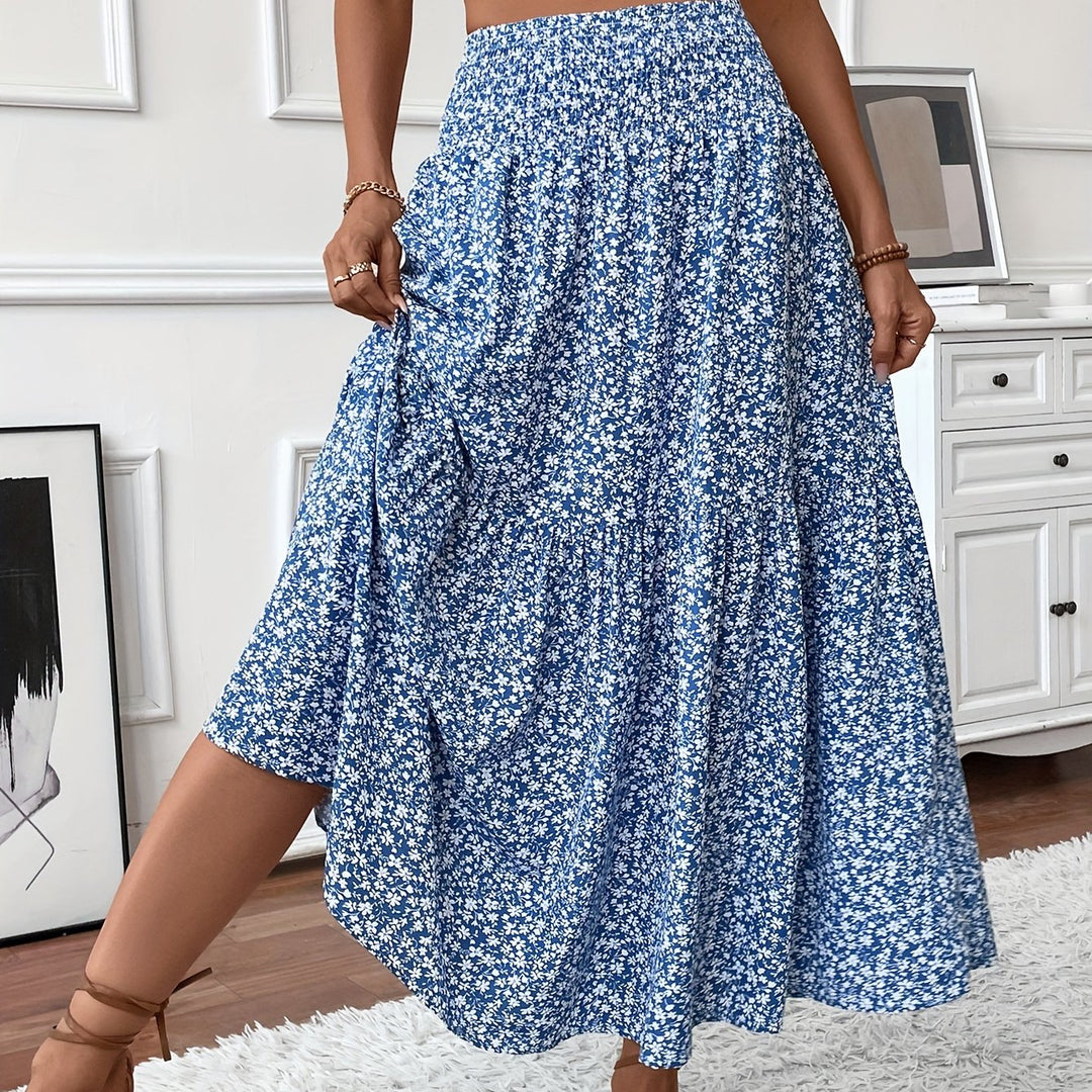 Grace & Jess | Tiered Floral Maxi Skirt