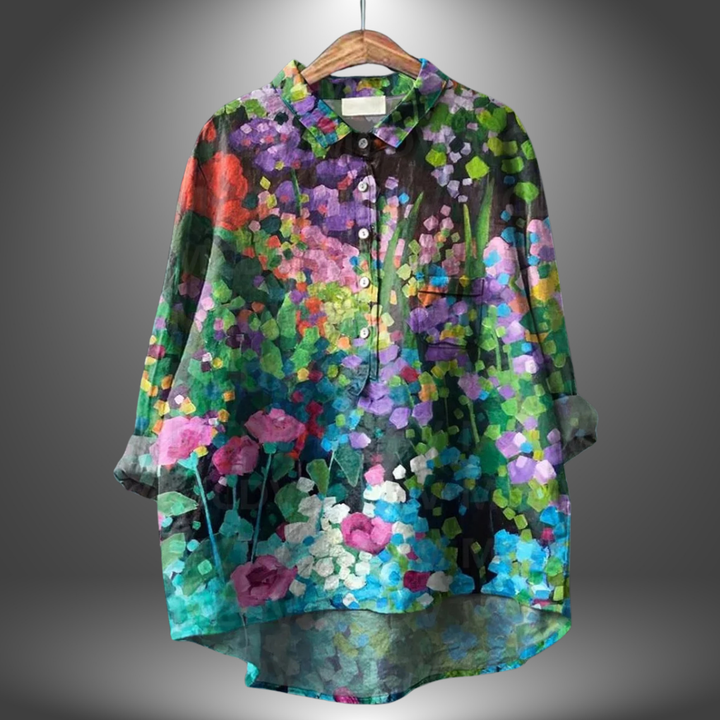 Grace & Jess | HAND-PAINTED FLORAL BLOUSE